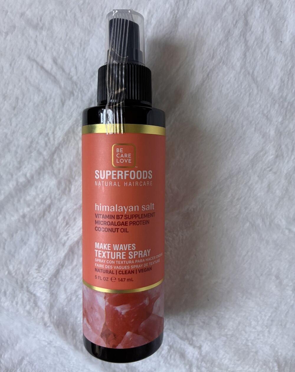 BE CARE LOVE Superfoods Himalayan Salt Texture Spray Beach Look 5 fl oz
